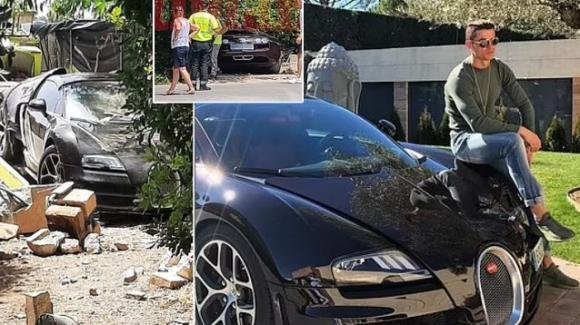 Dipendente di Ronaldo schianta la Bugatti da 2,1 milioni contro un muro
