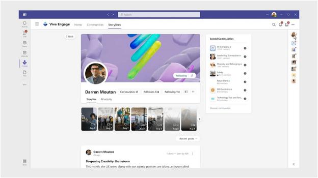 Microsoft copia Facebook e vara il social professionale Viva Engage