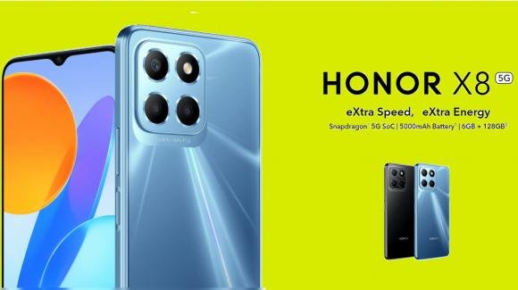 Honor X8 5G: ufficiale l’entry level con Snapdragon 480+