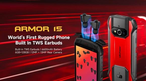 Ulefone Armor 15: il primo rugged phone al mondo con auricolari tws integrati