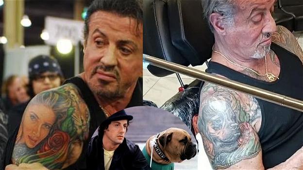 Crisi in casa Stallone? L’attore copre il tatuaggio della moglie con un cane