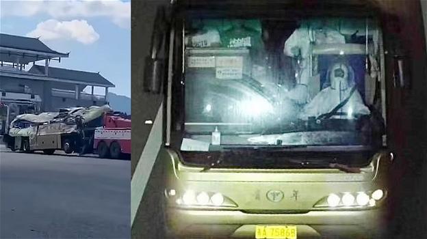 Cina: bus diretto in una struttura di quarantena Covid si schianta, 27 morti