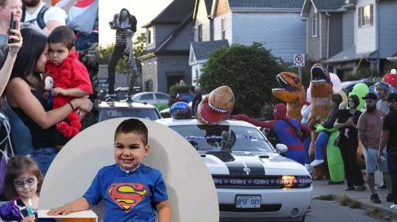 Canada: quartiere organizza Halloween in anticipo per un bambino di 5 anni malato terminale