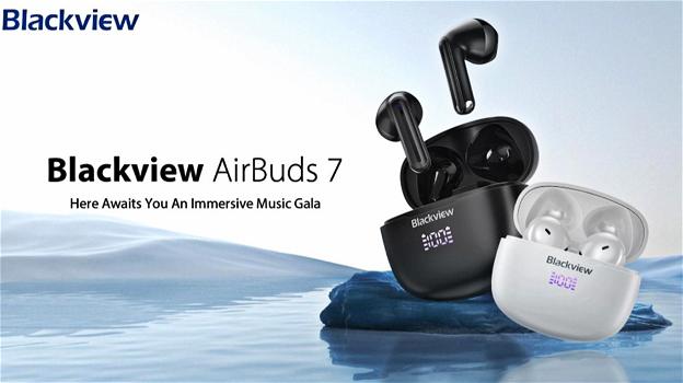 Da Blackview i nuovi auricolari AirBuds 7 con 30 ore di autonomia e carica wireless