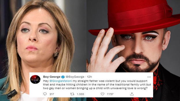 Boy George contro Giorgia Meloni: "Preferisce un padre etero violento a genitori gay amorevoli"