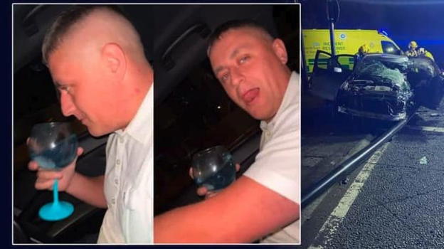 Regno Unito, esige un video mentre beve gin alla guida: poco dopo lo schianto contro un lampione