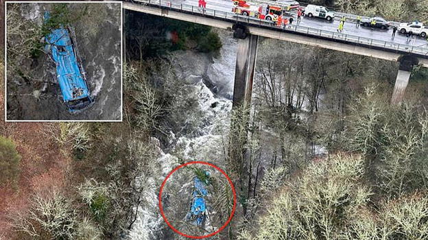 Tragedia Vigilia di Natale in Spagna: autobus precipita in un fiume, 6 morti e 2 superstiti