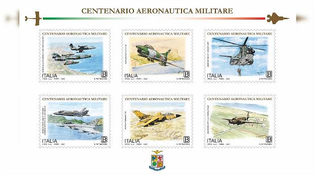 8 francobolli per i 100 anni dell’aeronautica militare