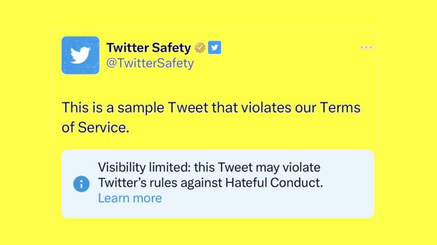 Twitter introduce le etichette per i post soggetti allo shadowban