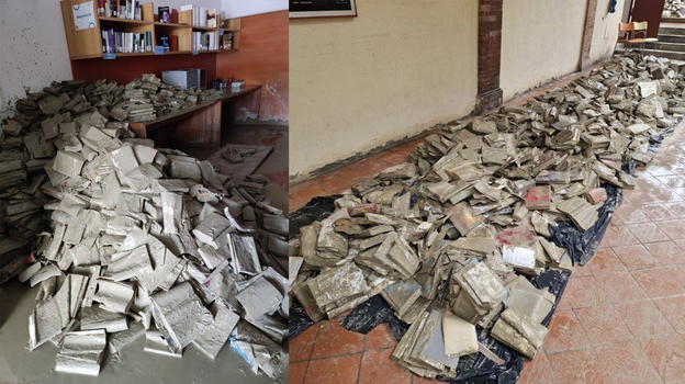 Emilia Romagna, libri e manoscritti alluvionati: c’è un modo per salvarli