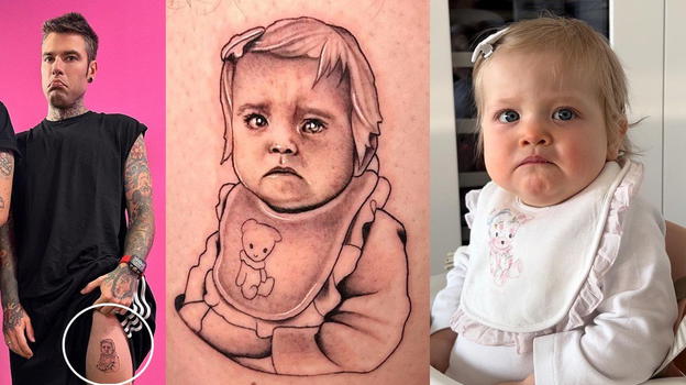 Fa discutere il nuovo tatuaggio di Fedez dedicato alla figlia Vittoria