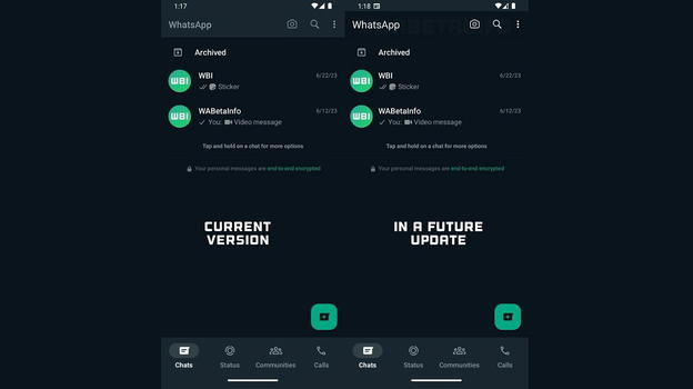 WhatsApp beta per Android: arriva la barra superiore scura