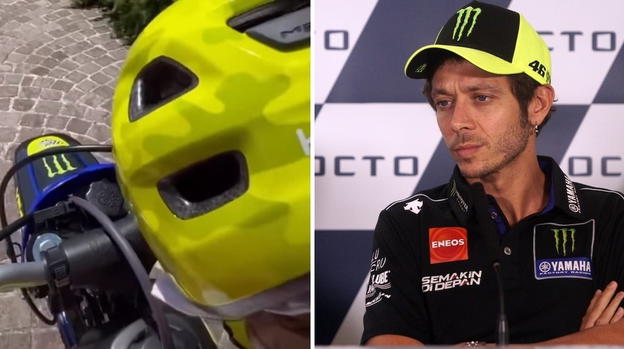 Valentino Rossi e la figlia Giulietta sulla mini-moto a un anno: "Non penso farà la ballerina"