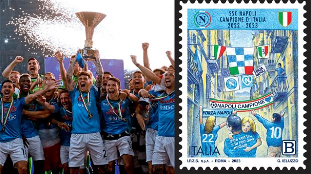 Il Napoli campione di calcio torna nei francobolli
