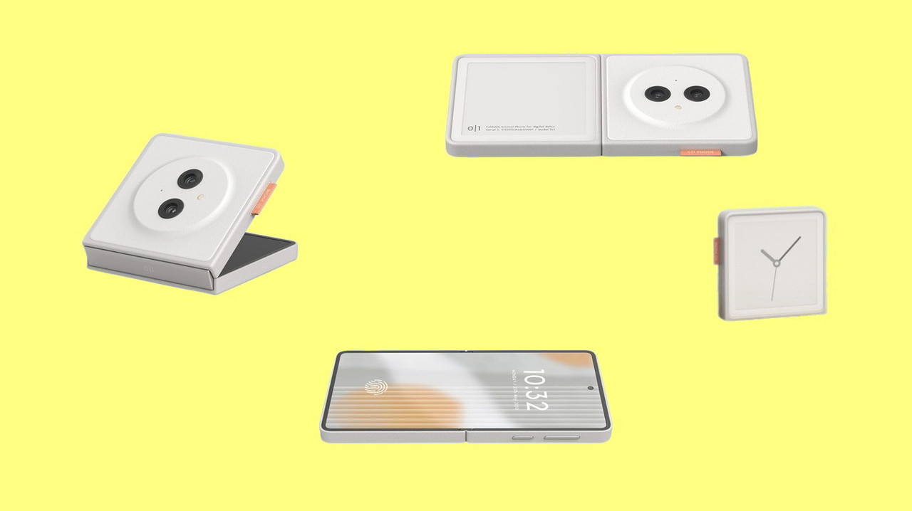 01 Phone il telefono minimalista che si piega e si fa silenzioso