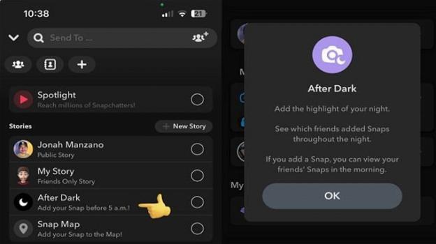 Snapchat lancia “After Dark”, una nuova modalità di condivisione notturna