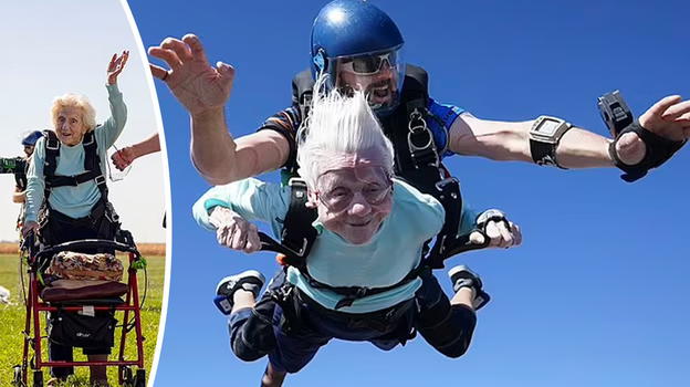 USA: a 104 anni diventa la persona più vecchia a fare il lancio col paracadute