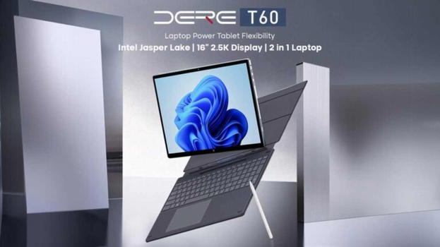 DERE T60: Tablet da 16" con Windows 11 in sconto, con accessori inclusi