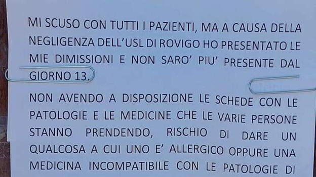 Rovigo, dottoressa lascia l’ambulatorio: "Io sono stata abbandonata, non i miei pazienti"