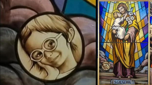 Perse la vita nel 2018 a 5 anni, il suo ritratto vivrà nella vetrata della Chiesa