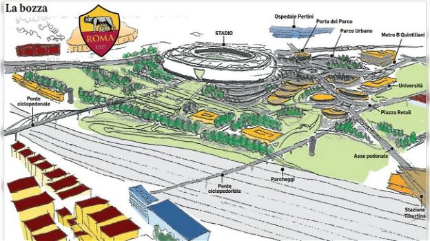 A Pietralata dovrebbe sorgere il nuovo Stadio della Roma