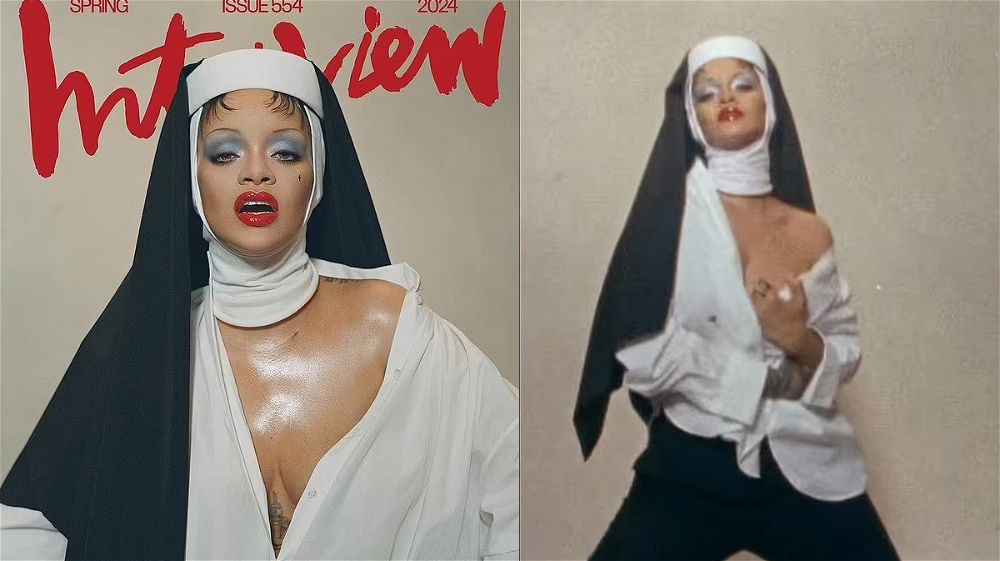 Rihanna si veste da suora per un sevizio fotografico, è polemica