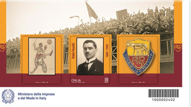 AS Roma, un francobollo per il primo presidente della società