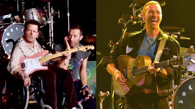 Michael J. Fox sul palco con i Coldplay, l’emozionante momento a Glastonbury