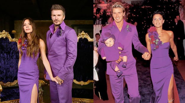 Victoria e David Beckham indossano gli abiti del matrimonio per le nozze d’argento