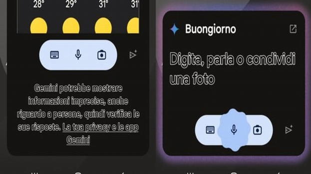 Gemini si rinnova con un nuovo pannello fluttuante luminoso su Android