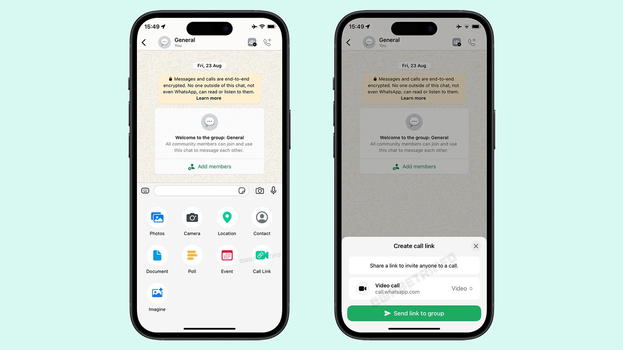 WhatsApp beta per iOS 24.21.10.79: arriva la creazione di link di chiamata nelle chat