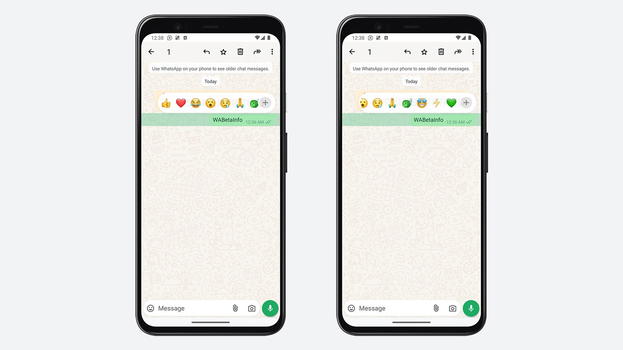 WhatsApp Beta per Android introduce le emoji recenti per le reazioni ai messaggi