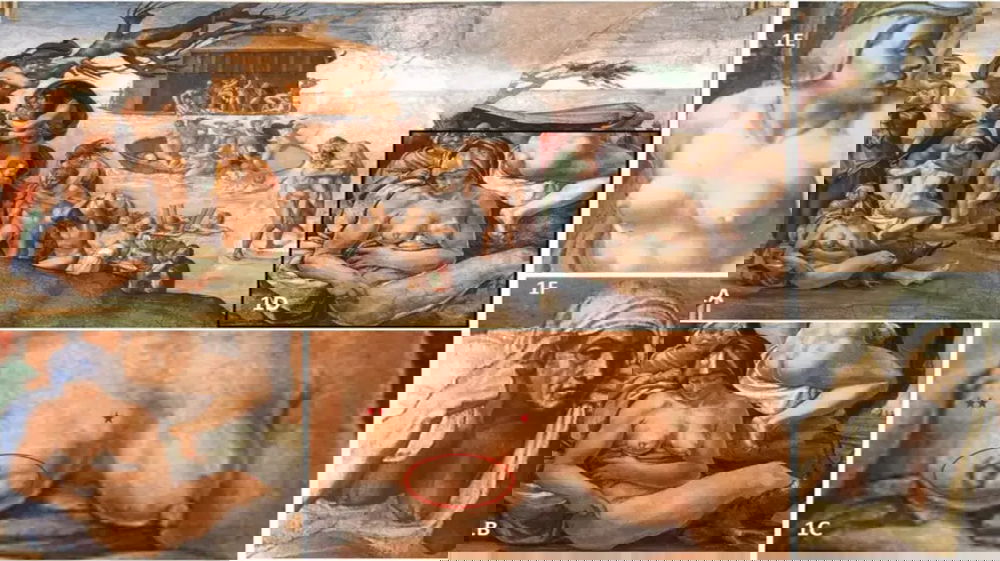 Michelangelo: nel Diluvio Universale, donna raffigurata con un carcinoma al seno?