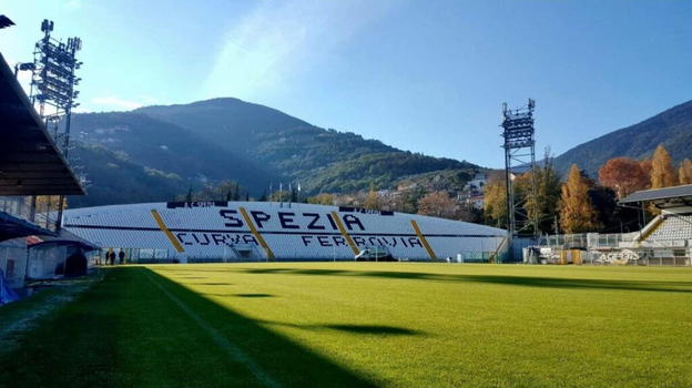 La Spezia, stadio "Picco": posata la trave nella Curva Ferrovia