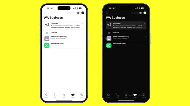 WhatsApp beta per iOS introduce nuovi temi chiaro e scuro per Business