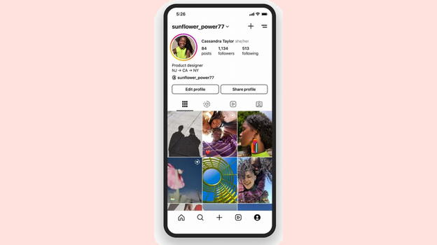 Instagram aggiorna la griglia del profilo con miniature allineate verticalmente: nuova era visiva