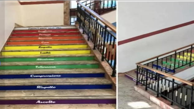 Verona: uno studente rifiuta di salire sulla scala arcobaleno Lgbt e riceve una nota disciplinare