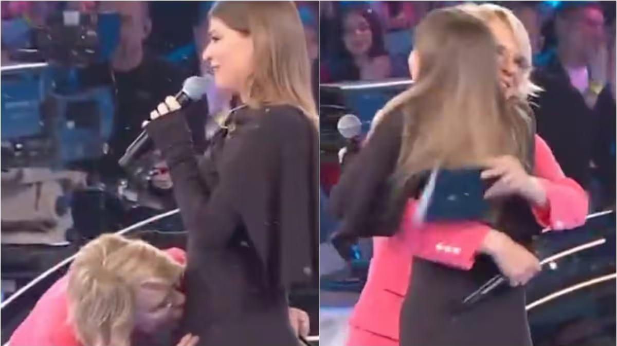 Alessandra Amoroso ad Amici con il pancino: Il tenero bacio di Maria De Filippi