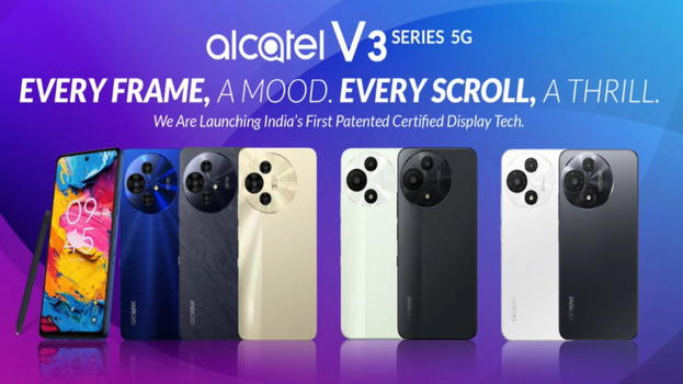 Alcatel lancia in India i nuovi V3 Ultra, Pro e Classic 5G: debutto per i display NXTPAPER a 120 Hz