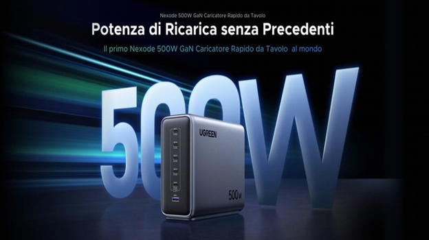 UGREEN Nexode 500W rivoluziona la scrivania: il caricatore GaN più potente al mondo è realtà 2/2