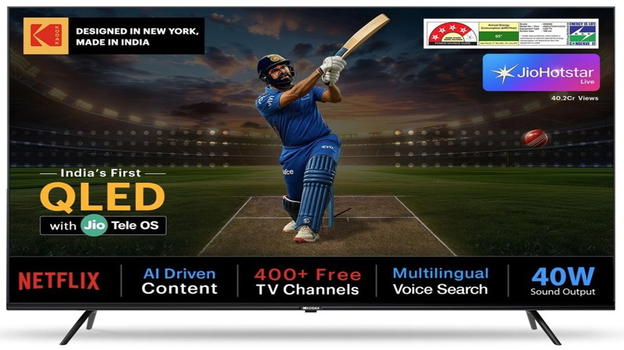 Kodak lancia la TV QLED 4K da 43″ con JioTele OS a prezzo competitivo