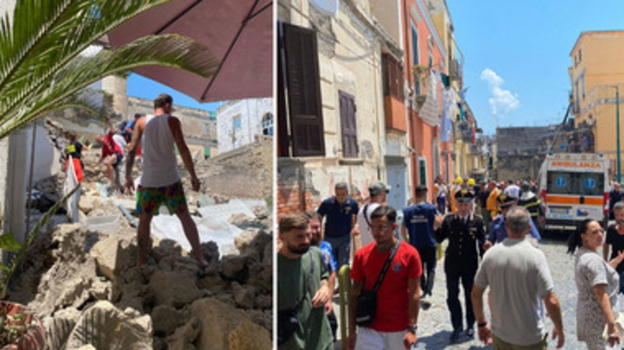 Torre del Greco: crollo palazzina e due contusi a causa di una bombola del gas
