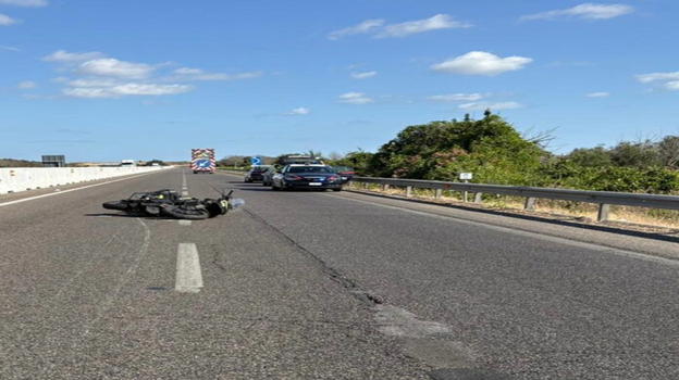Momenti di tensione sulla SS 613: motociclista si ferisce gravemente durante lavori stradali