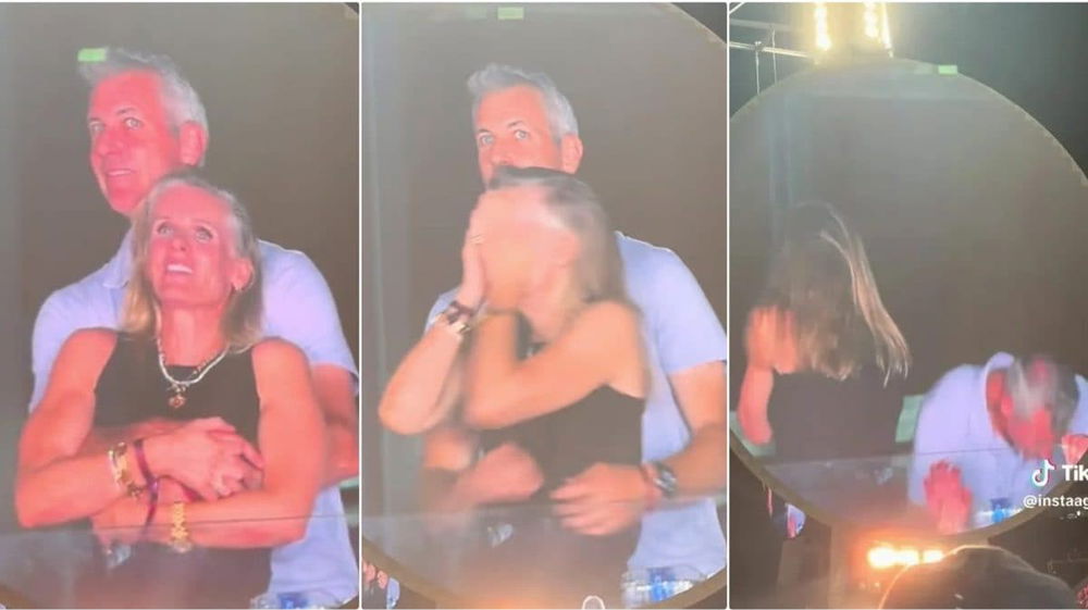 Colleghi e (forse) amanti: il CEO e la manager beccati tra le coccole alla Kiss Cam dei Coldplay, entrambi sposati