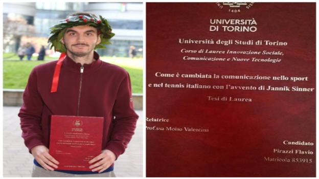 Flavio Pirazzi dedica la sua tesi a Sinner: il campione che ha cambiato lo sport italiano