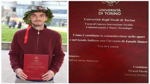 Flavio Pirazzi dedica la sua tesi a Sinner: il campione che ha cambiato lo sport italiano