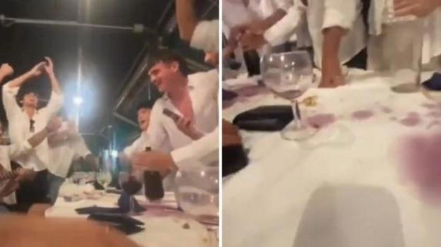 Olly nella bufera: cena «da incubo» con vino rovesciato, mozziconi e tavolo ridotto a disastro!
