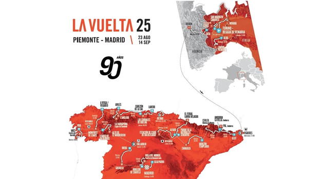 Vuelta a España 2025, i punti chiave del percorso della corsa a tappe spagnola in partenza da Torino