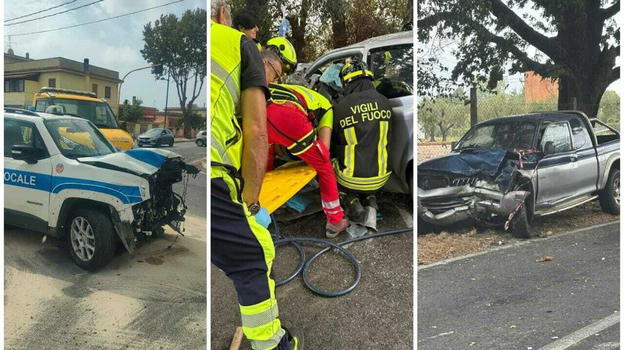 Scontro stradale a Nettuno: Alessandro Cenci coinvolto in grave collisione, due agenti in ospedale