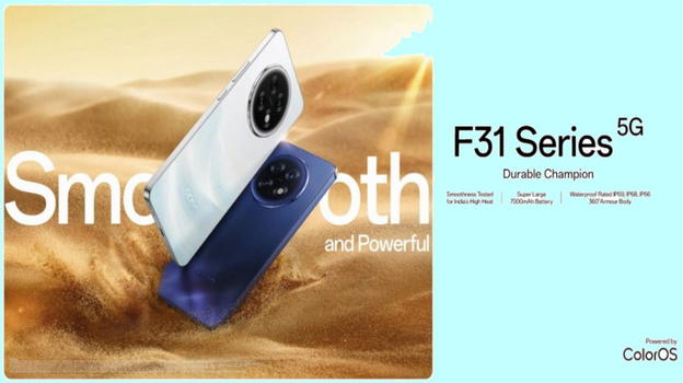 OPPO F31, F31 Pro e F31 Pro+ 5G ufficiali in India: batteria da 7.000 mAh e resistenza estrema